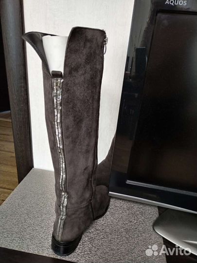 Сапоги батфорты натуральная замша