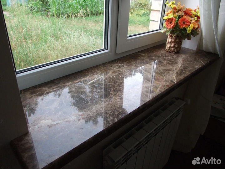 Подоконники из камня от производителя на заказ