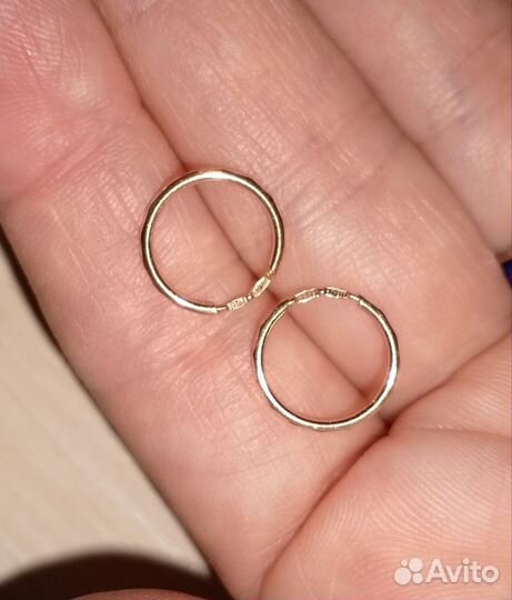 Золотые серьги 585