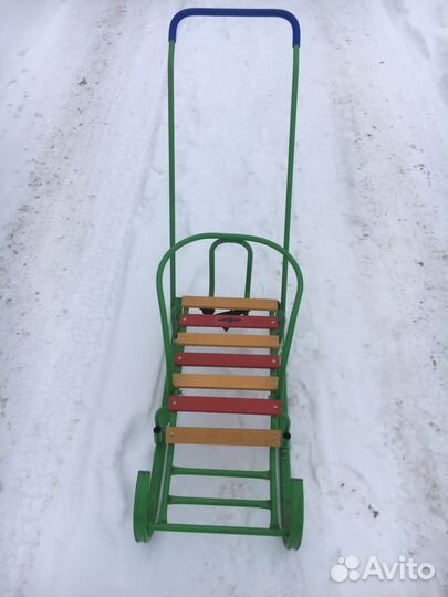 Санки с колесиками