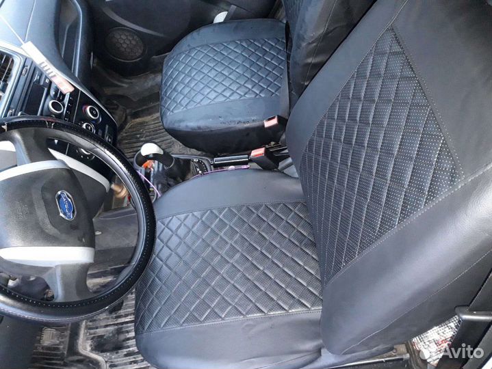 Чехлы из эко-кожи на гранту черный ромб