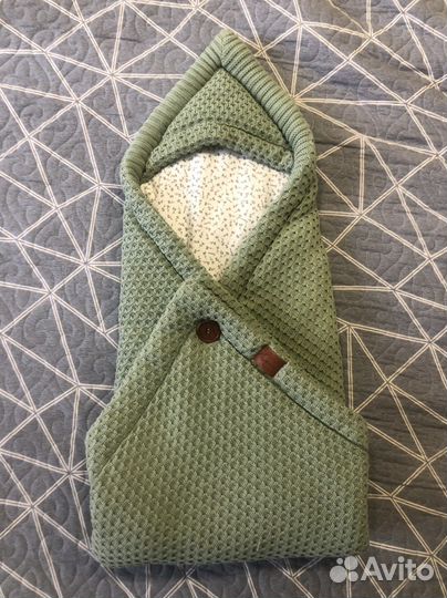 Loomknits Конверт-плед 2в1 вязаный Оливковый