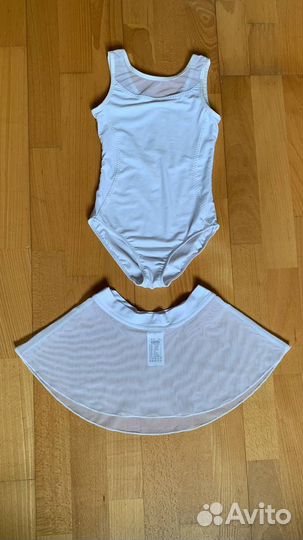 Купальник белый с юбкой для девочки