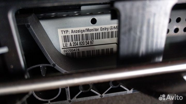 Монитор центральный дисплей на Mercedes W204