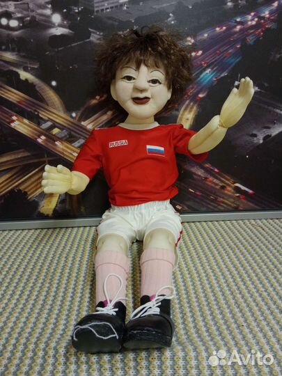 Кукла Художественная авторская Футболист 78 см