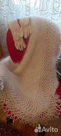 Пуховые платки, косынки, шарфы, жилеты и др. вещи