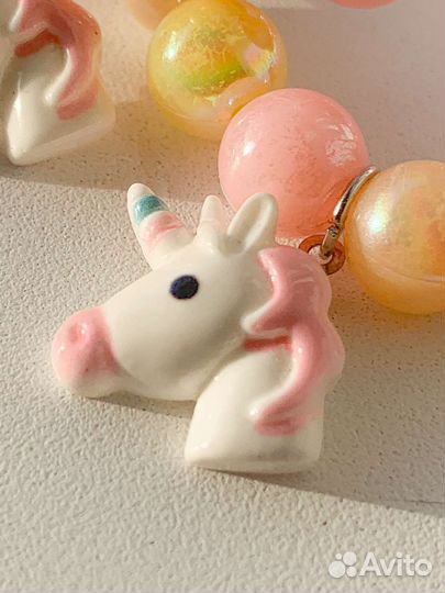 Набор из 2х детских браслетов с единорогом