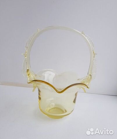 Ваза с ручкой Корзинка Конфетница Чехословакия