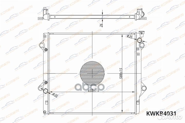 Радиатор охлаждения kwkb4031 korwin