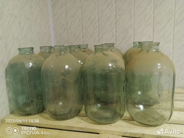 Бутыль стеклянная 10л СССР