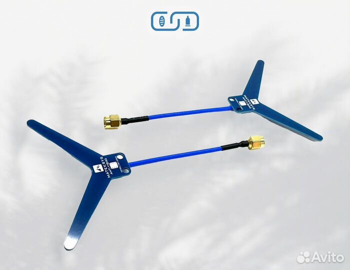 Антенна для fpv matek 1.2GHz, диполь рыбка