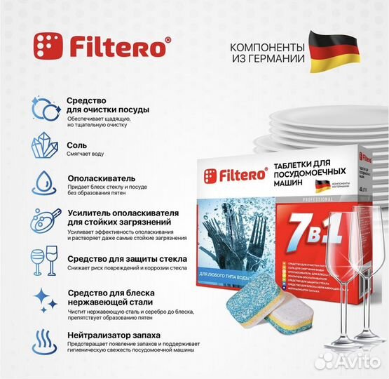 Таблетки Filtero для посудомоечных машин 150шт