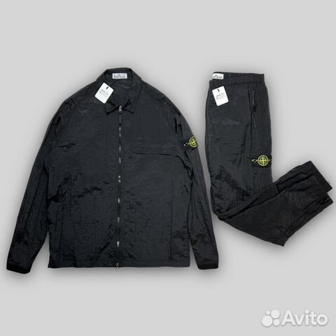 Костюм Stone island Nylon Metal черный (M-XXL)