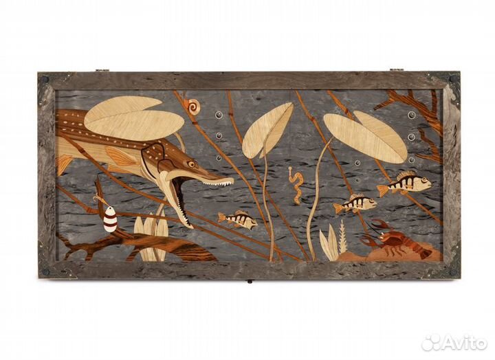 Нарды деревянные ручной работы Подводный мир