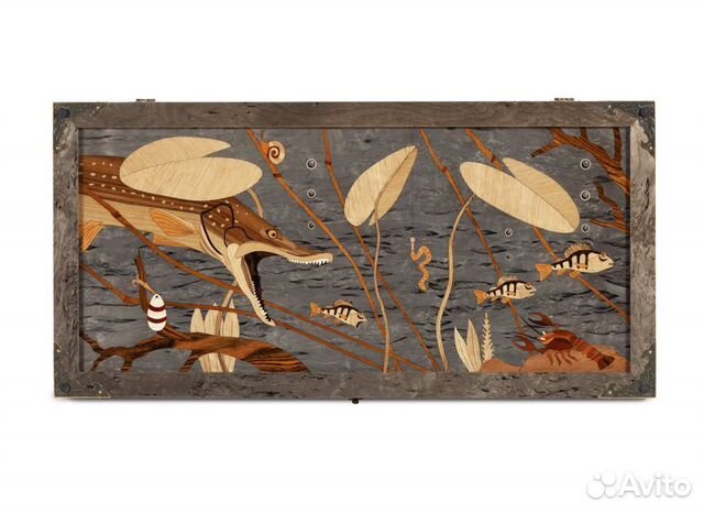 Нарды деревянные ручной работы Подводный мир