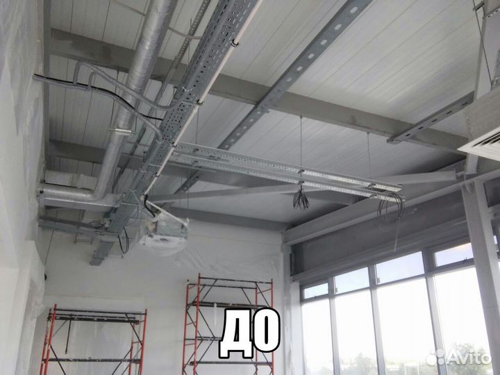 Малярные работы в интерьерах, шпаклевка / покраска