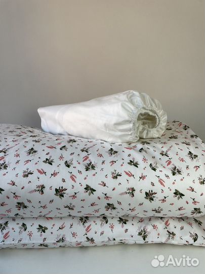 Простыня на резинке 160 80 белая