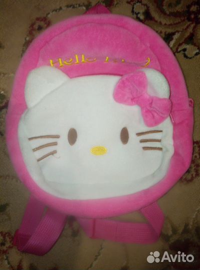 Рюкзак плюшевый Hello Kitty