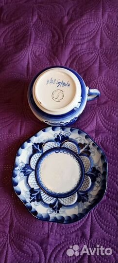 Чайная пара Гжель
