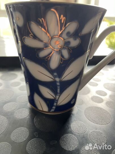 Чашка с блюдцем фарфор