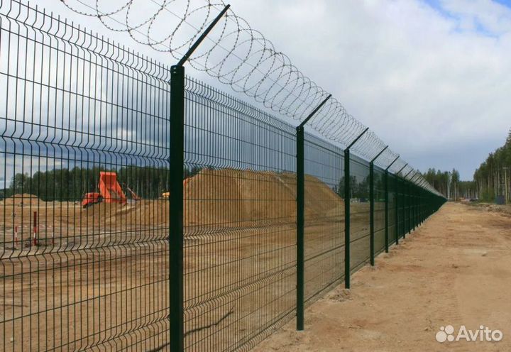 Забор из 3D сетки ,ворота под ключ