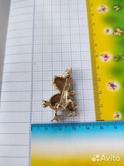 Винтажная брошь Утенок