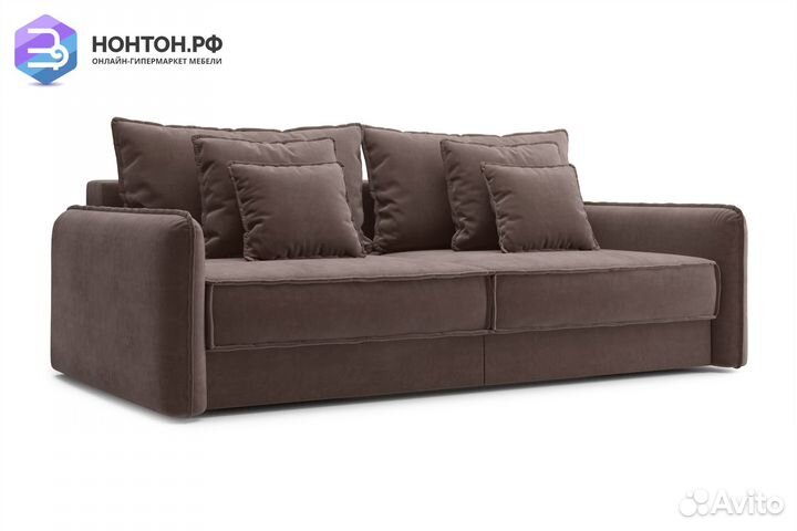 Диван тик-так Антей 3-х местный коричневый