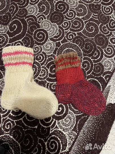 Носки шерсятные вязаные