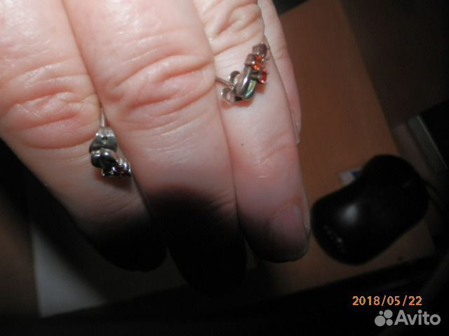 Серебряные серьги-гвоздики