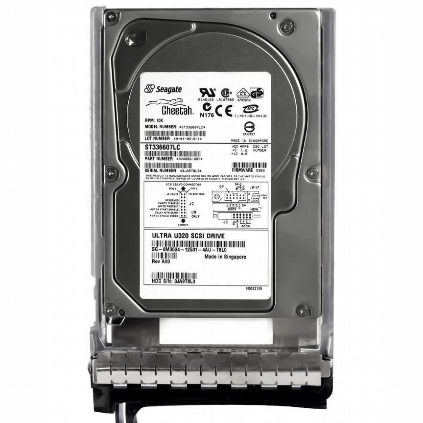 [M3634] Жесткий Диск Dell36gb U320scsi 3.5" Hdd