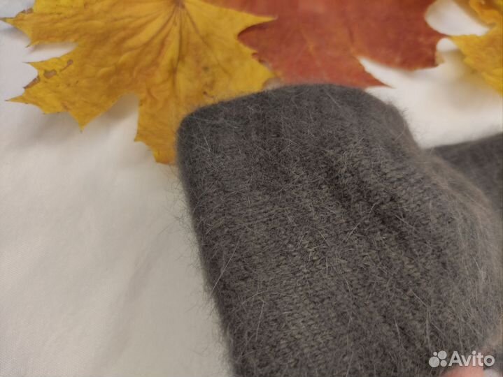 Вязаная повязка пух норки