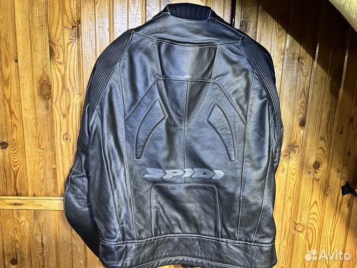 Итальянская кожаная мото-куртка «Spidi». 52 размер