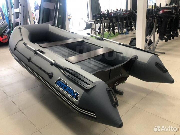 Лодка пвх Stormline Classic Air 400 серая
