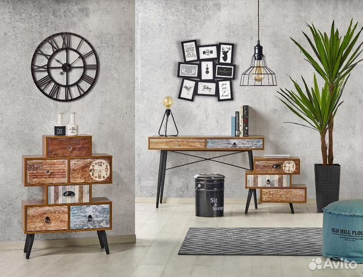 Тумба в стиле лофт новая