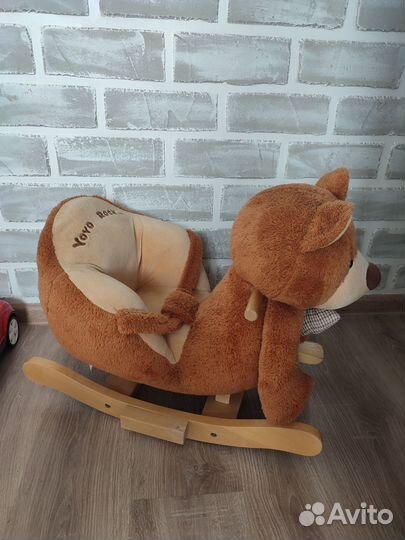 Детская качалка Мишка музыкальный