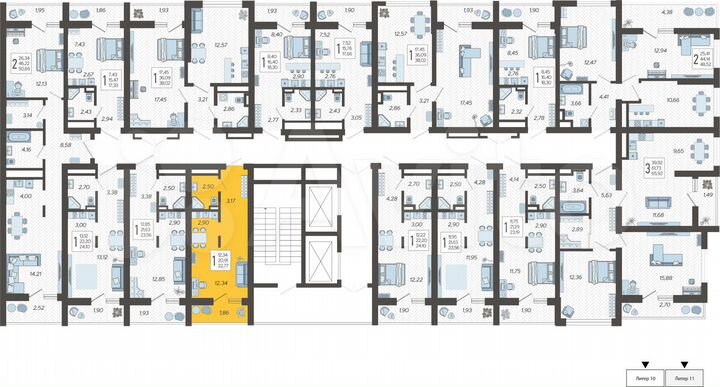 Квартира-студия, 22,8 м², 8/19 эт.
