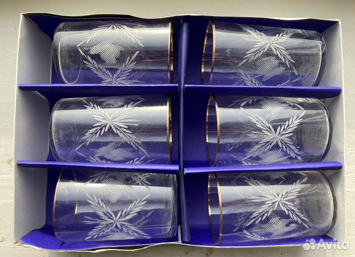 Хрустальные бокалы ретро