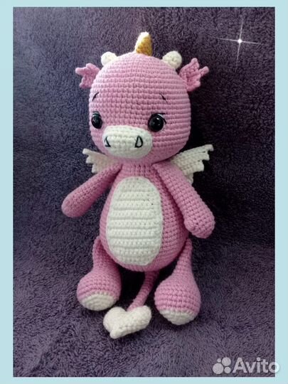 Вязаная игрушка Дракончик