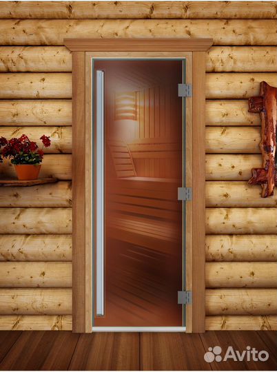 Дверь Престиж (бронза), 190х70, 8 мм, 3 петли, ко