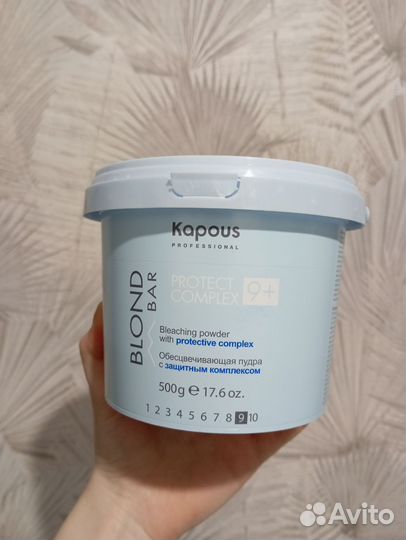 Kapous blond bar остаток 6% эмульсия и пудра