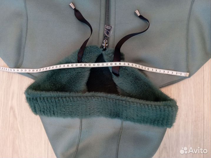 Дубленка двусторонняя B-unique с капюшоном