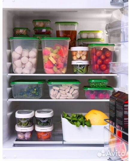 Набор из 17 контейнеров для продуктов pruta IKEA