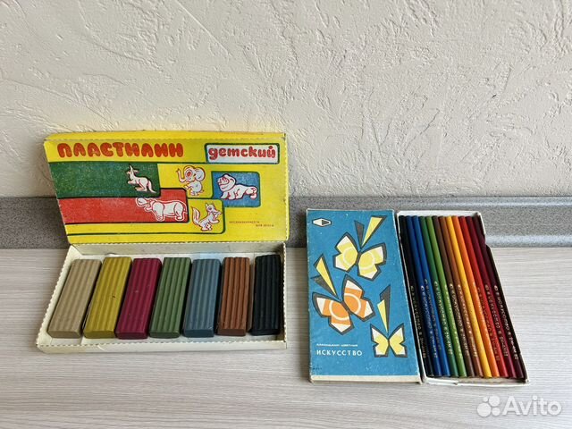 Пластилин.Цветные карандаши.ссср