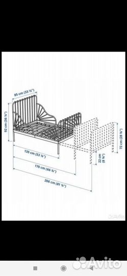 Кровать IKEA раздвижная