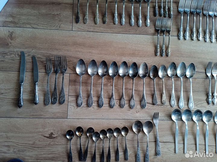 Мельхиоровые столовые приборы СССР. Серебрение