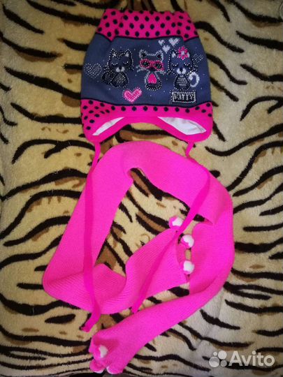 Шапочки и шарф для девочки