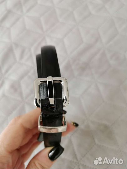 Ремень кожаный тонкий