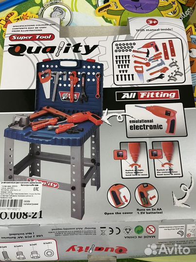 Детский игровой набор верстак новый