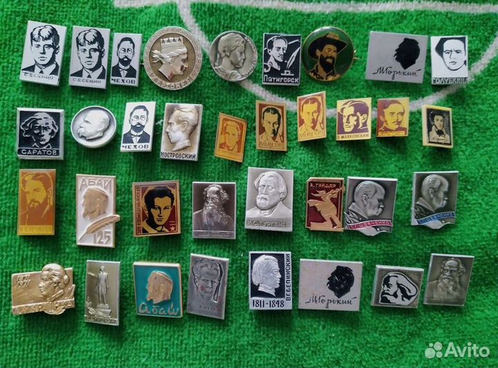 Значки СССР люди личности знаменитости писатели