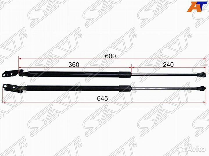 Амортизатор крышки багажника nissan X-trail T31 LH